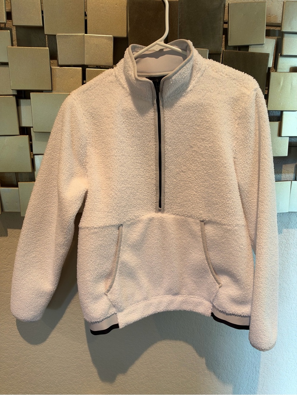 Under Armour White Sherpa Half-Zip Pullover